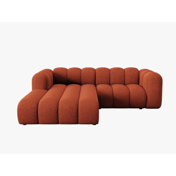 Micadoni Lupine 3-zits Hoekbank met Chaise Longue Links - Chenille - Terra