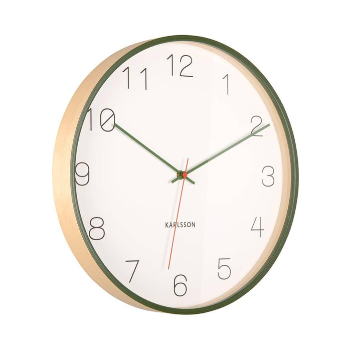 Karlsson - Wandklok Joy - Groen - Ø40cm