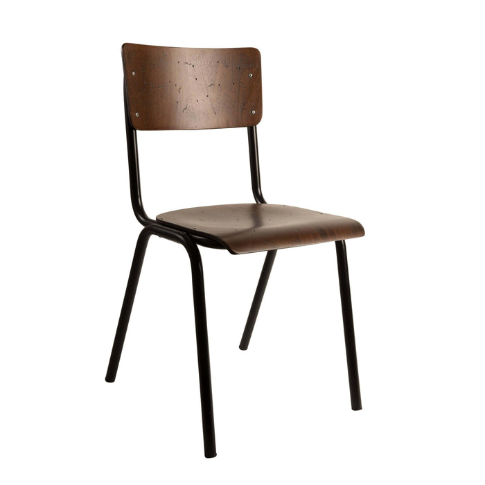 Dutchbone Scuola Eetkamerstoelen - Set van 4 - Bruin