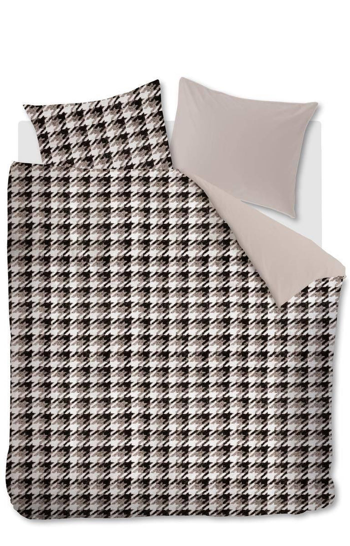 Riviera Maison Pied de Poule Dekbedovertrek - 260x200|220 - Zand