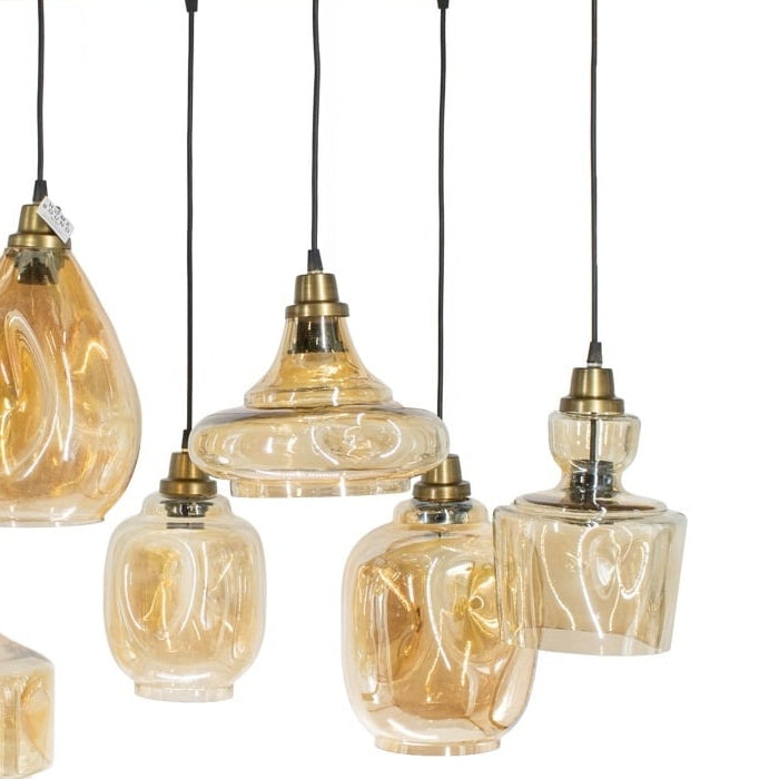 Hanglamp 7 Bollen - Eetkamer Woonkamer Slaapkamer - Goud