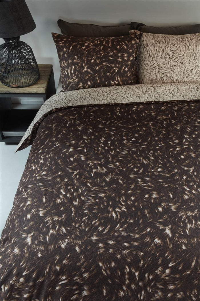 Riviera Maison Fauxy Fur dekbedovertrek - 260x200|220 - Bruin