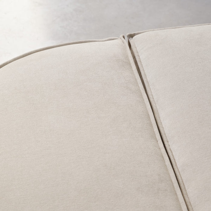 Tikamoon - Voetenbank in beige stof Dario, 1-zit