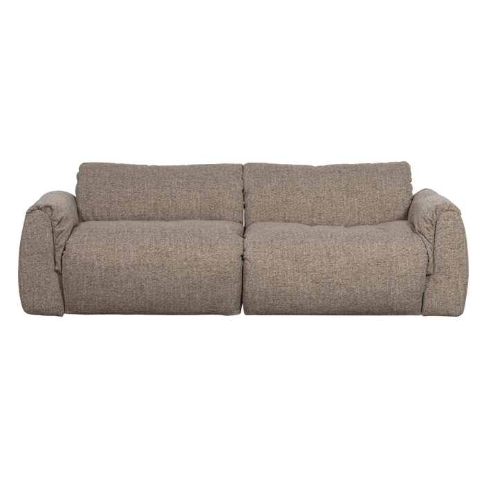 WOOOD Baggy 2-Zits Bank - Geweven Stof - Bruin Melange - 81x228x102