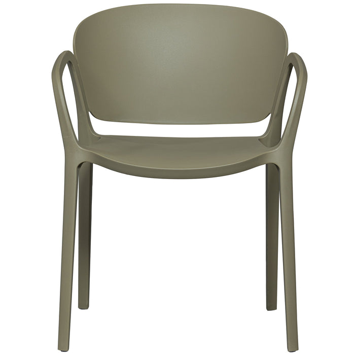 WOOOD Bent Tuinstoelen - Kunststof - Groen -Set van 2