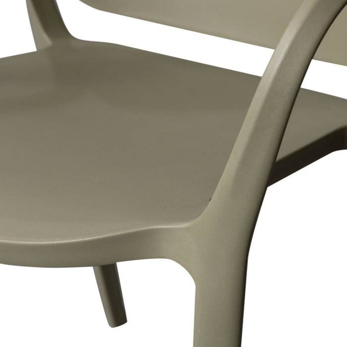 WOOOD Bent Tuinstoelen - Kunststof - Groen -Set van 2