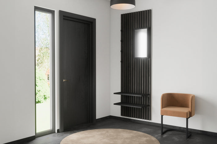 Fjôrd - Kapstok Zwart|Mokka - 73x3x114cm - Nimes