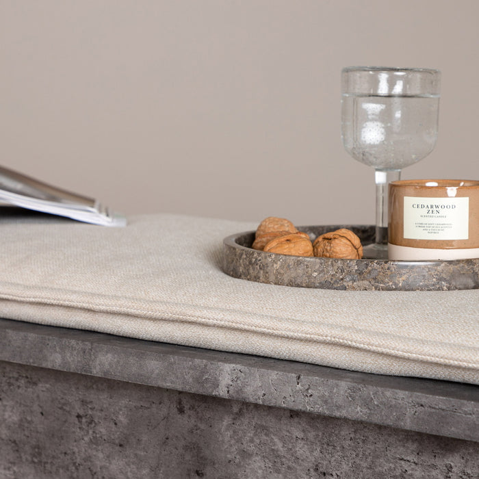 Fjôrd - Bankje Grijs met Off White Linnen - Kellogg