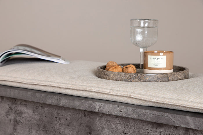 Fjôrd - Bankje Grijs met Off White Linnen - Kellogg