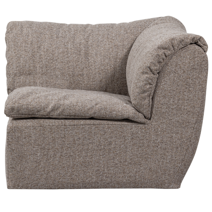 WOOOD Baggy Hoekelement - Geweven Stof - Bruin Melange - 81x96x96