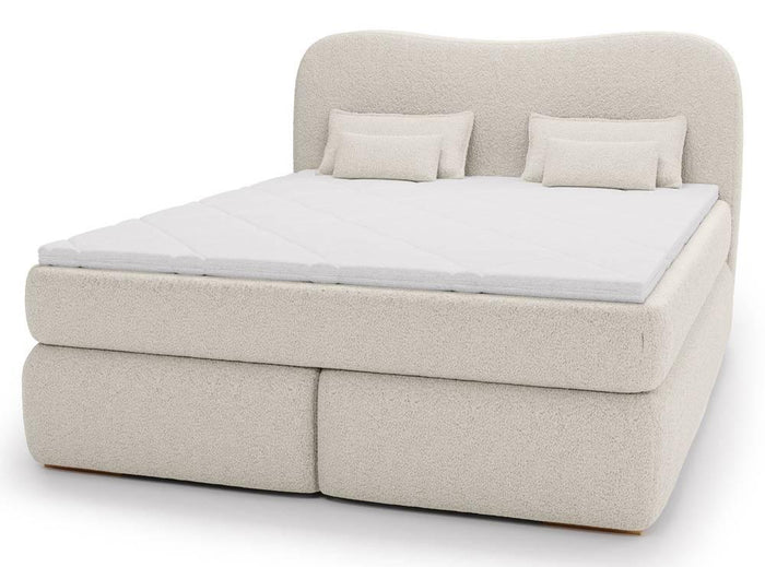 NADUVI Collection Lavelle boxspring bouclé 140 x 200 cm