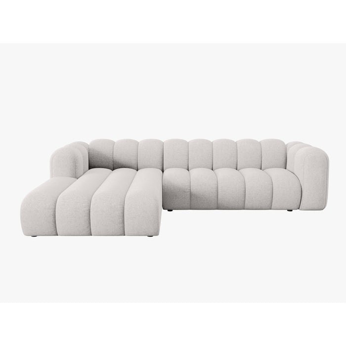 Micadoni Lupine 4-zits Hoekbank met Chaise Longue Links - Chenille - Lichtgrijs
