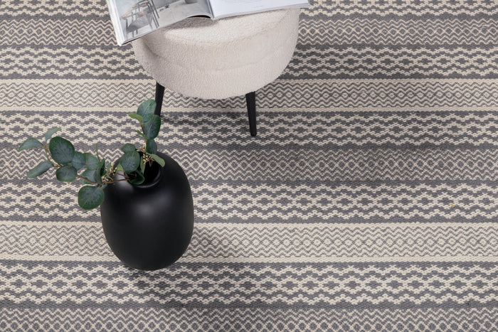 Fjôrd - Vloerkleed Lichtgrijs - Ø200cm - Sishu