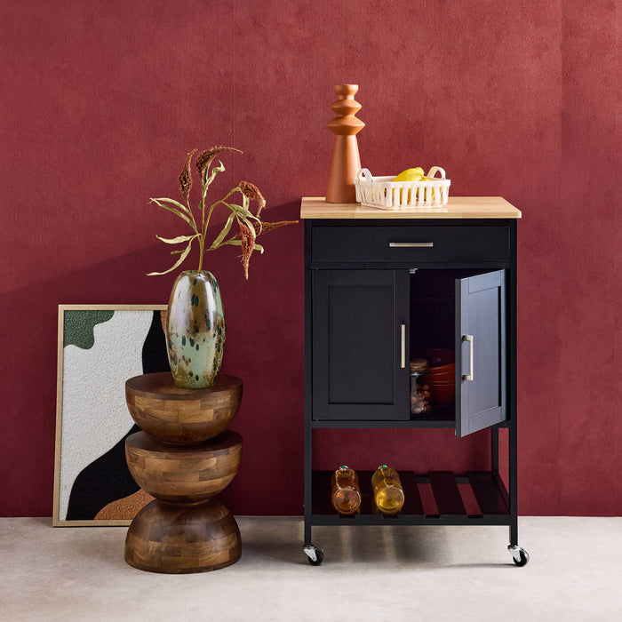 sweeek - Keukentrolley van rubberhout