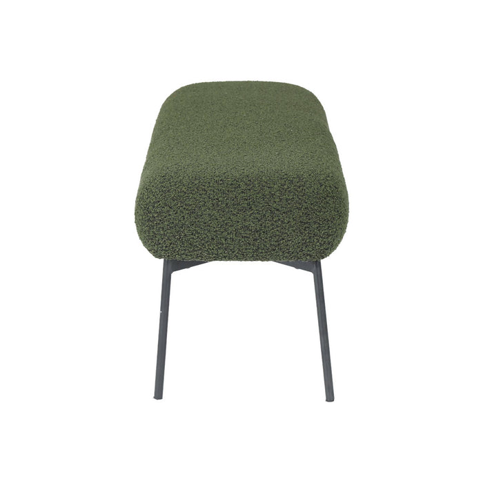 sweeek - Bank, bed einde met bouclébekleding, B120 x D42,5 x H43,5cm