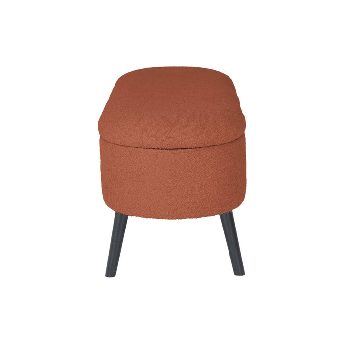 sweeek - Bank, bedeinde boucléstof, poten van zwart heveahout