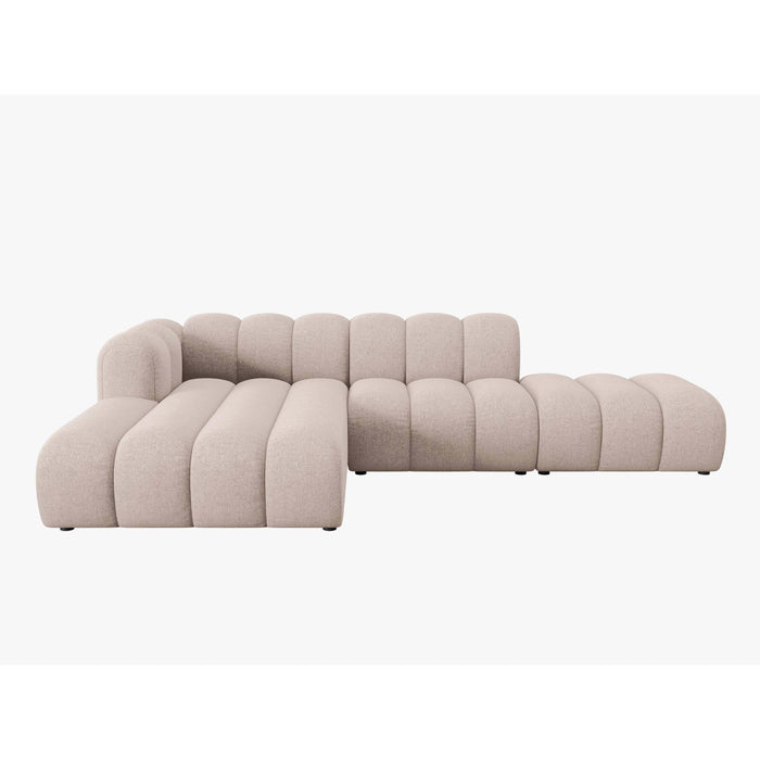 Micadoni Lupine 5-zits Hoekbank met Chaise Longue Open Links - Chenille - Beige