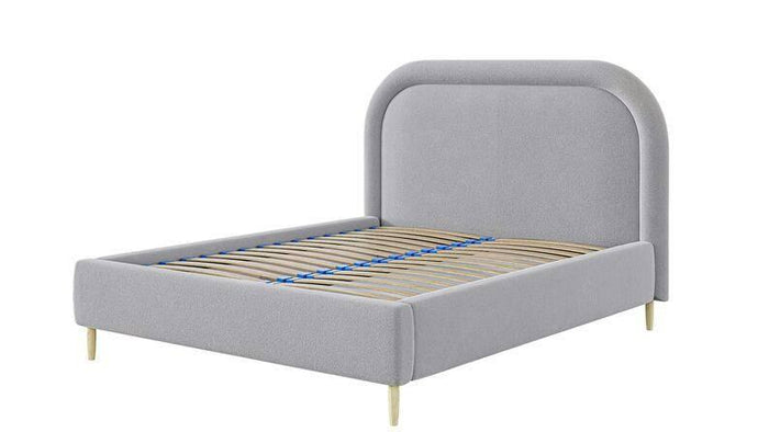 NADUVI Collection Bedframe Lorena chenille 140 x 200 cm