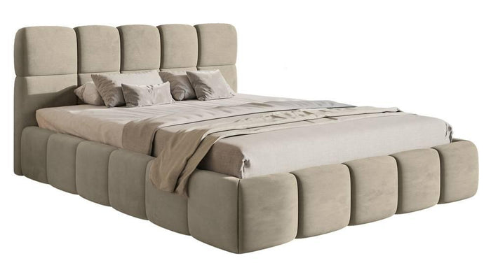NADUVI Collection Bedframe Chloe velvet 140 x 200
