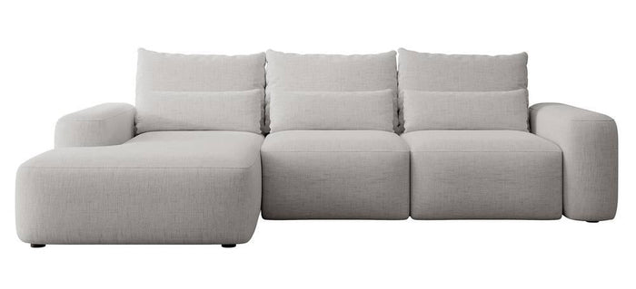 NADUVI Collection Hoekbank met slaapfunctie Calvados links chenille