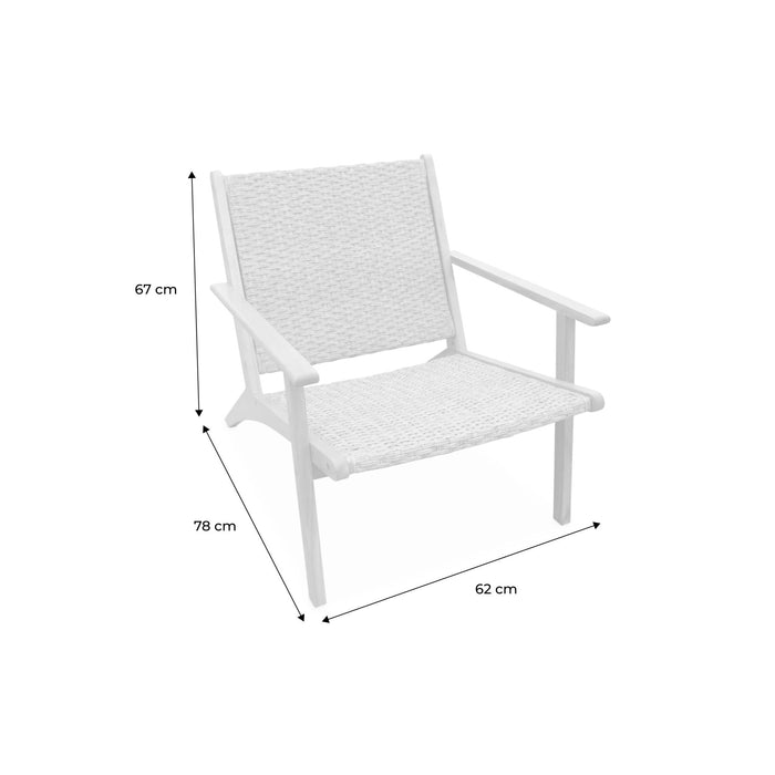 sweeek - Set van 2 fauteuils van acaciahout en hars