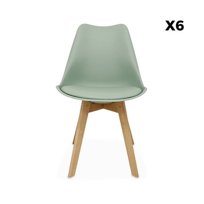 sweeek - Set van 6 eetkamerstoelen, 42x55x81cm