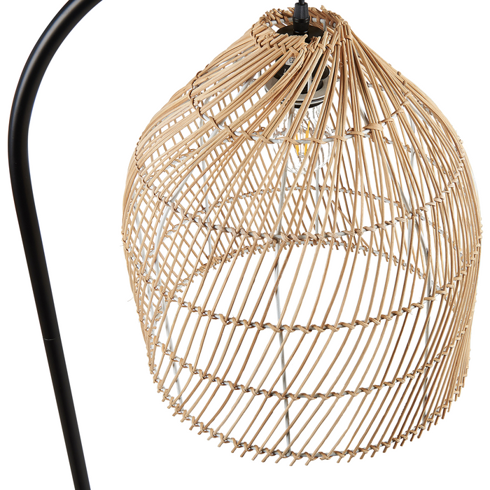 Beliani - BERNICA - Staande lamp - Natuurlijk - Rotan