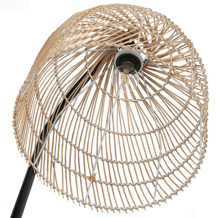 Beliani - BERNICA - Staande lamp - Natuurlijk - Rotan