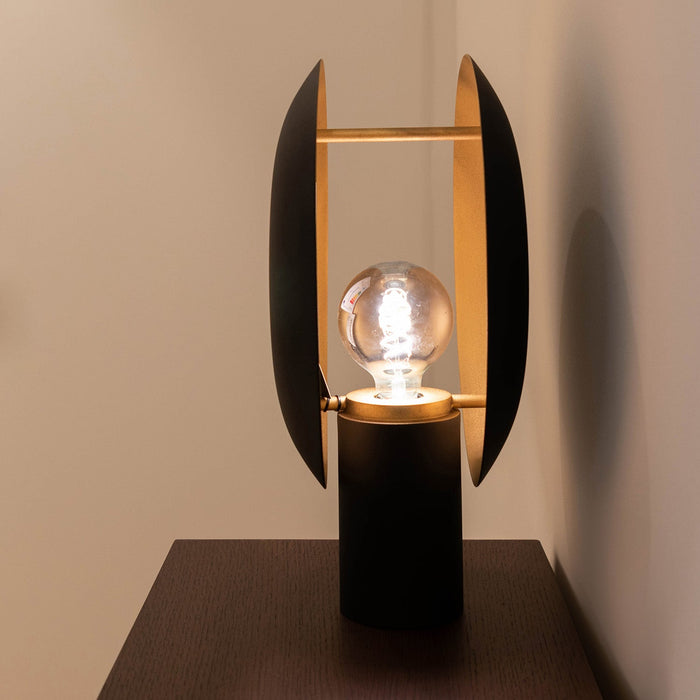 Atmooz Copple - Tafellamp - Zwart & Goud - Rond - 20x35x45cm - Metaal