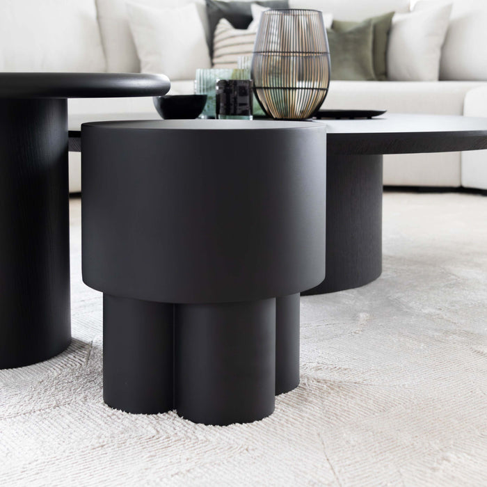 Atmooz Lenno - Bijzettafel - Zwart - 35 x 40 x 35 cm