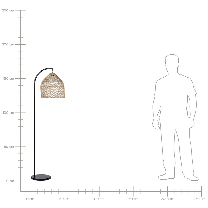Beliani - BERNICA - Staande lamp - Natuurlijk - Rotan