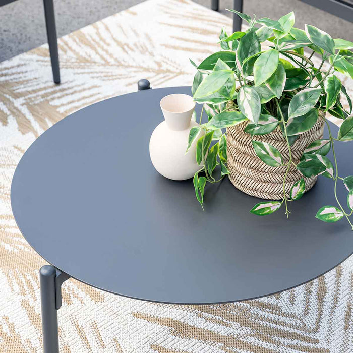 Santiago loungeset - 5-delig - carbon black - rope grijs - mystic grey