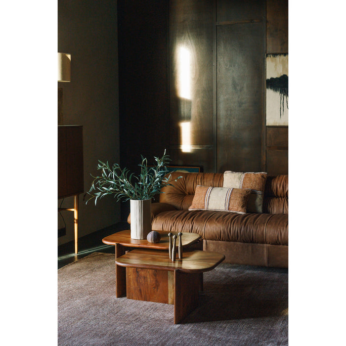 Dutchbone Douglas 3-zitsbank Leer Cognac Bruin