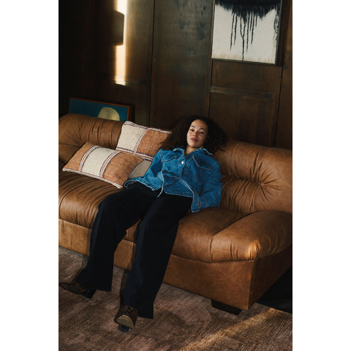 Dutchbone Douglas 3-zitsbank Leer Cognac Bruin