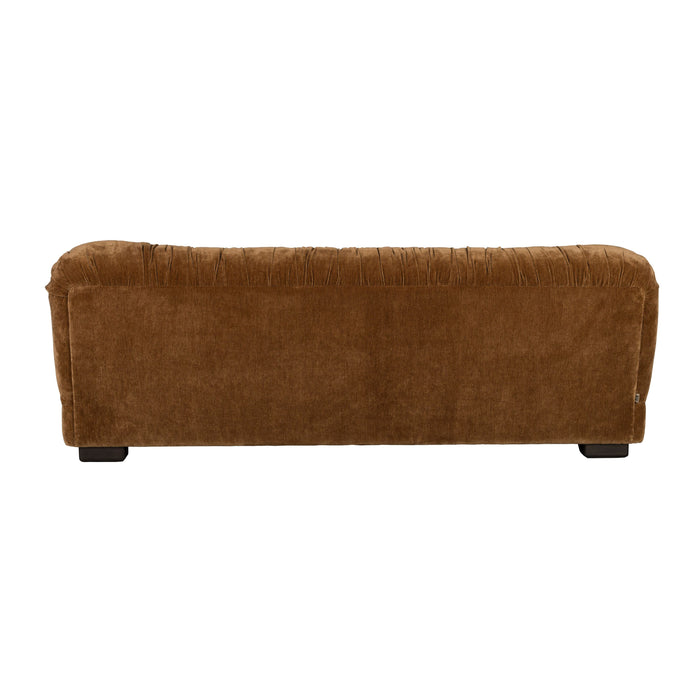 Dutchbone Douglas 3-zitsbank Velours Cognac Bruin