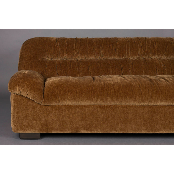 Dutchbone Douglas 3-zitsbank Velours Cognac Bruin