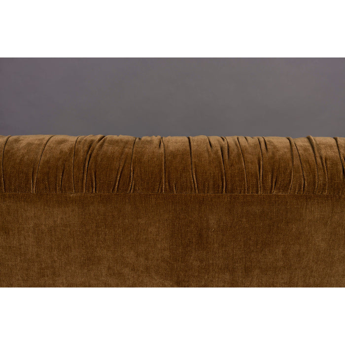 Dutchbone Douglas 3-zitsbank Velours Cognac Bruin