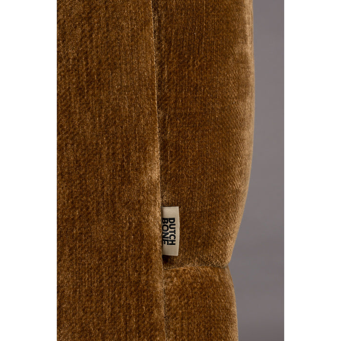 Dutchbone Douglas 3-zitsbank Velours Cognac Bruin