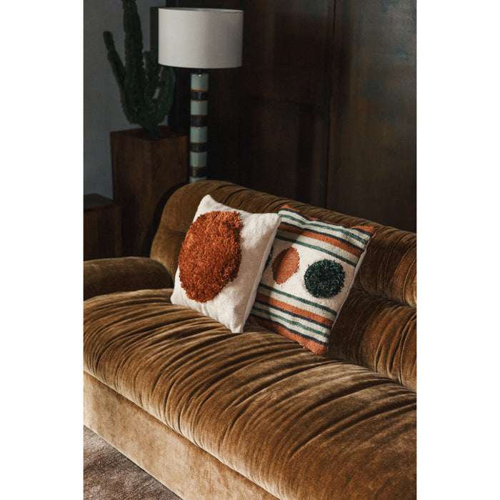 Dutchbone Douglas 3-zitsbank Velours Cognac Bruin