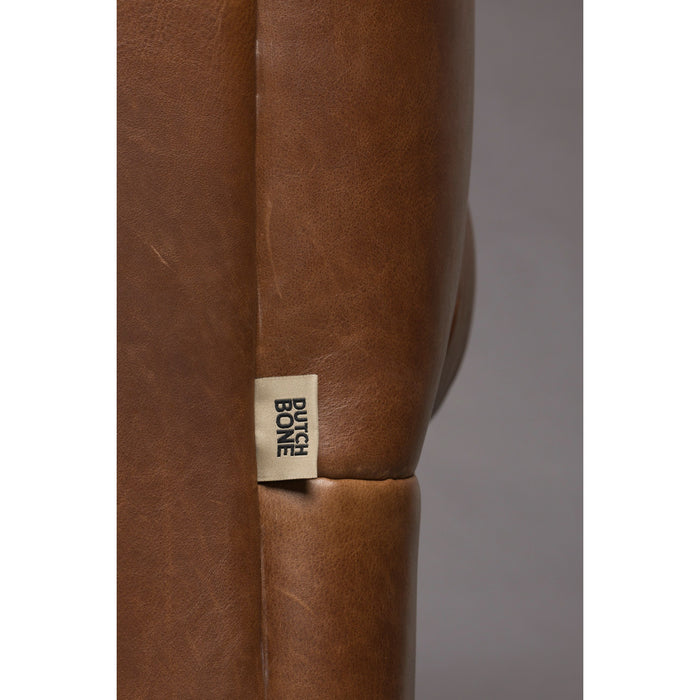 Dutchbone Douglas 3-zitsbank Leer Chocolade Bruin