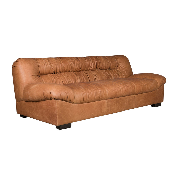 Dutchbone Douglas 3-zitsbank Leer Cognac Bruin