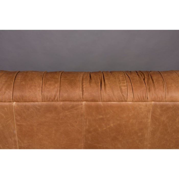 Dutchbone Douglas 3-zitsbank Leer Cognac Bruin