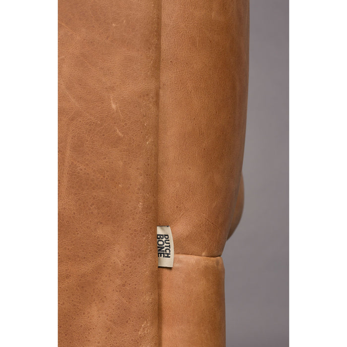 Dutchbone Douglas 3-zitsbank Leer Cognac Bruin