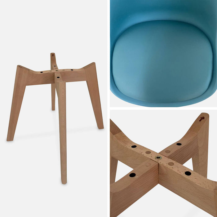 sweeek - Set van 6 eetkamerstoelen, 42x55x81cm