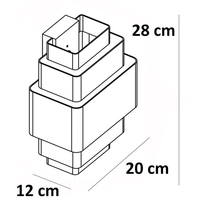 Artdelight Wandlamp Layers Brons Up & Down 27.5 x 20cm excl. 3 x G9