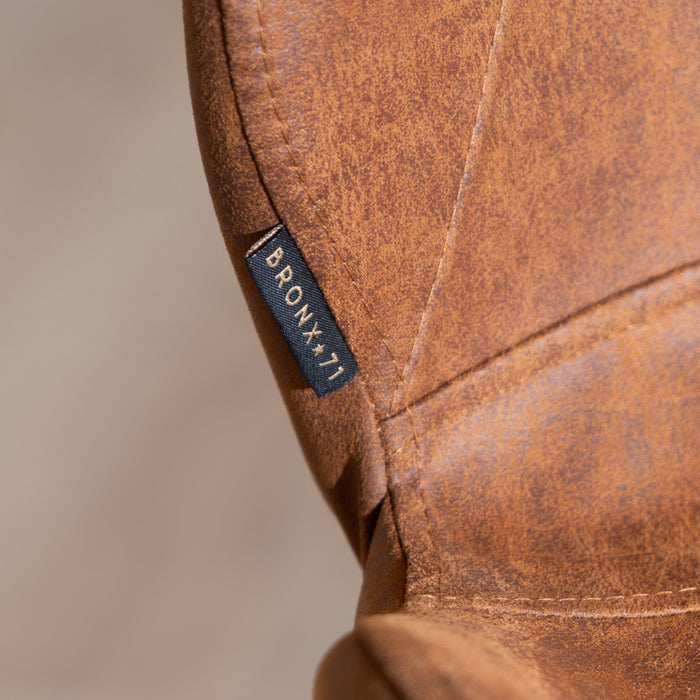 Bronx71 Industriële barkruk Barrel cognac eco-leer 69 cm