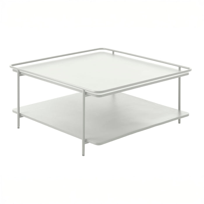 Giga Living - Salontafel Wit Metaal - 75x75x34,3cm - Yuba