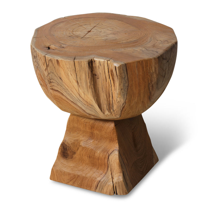 HKliving Arched Wooden Kruk - Teak