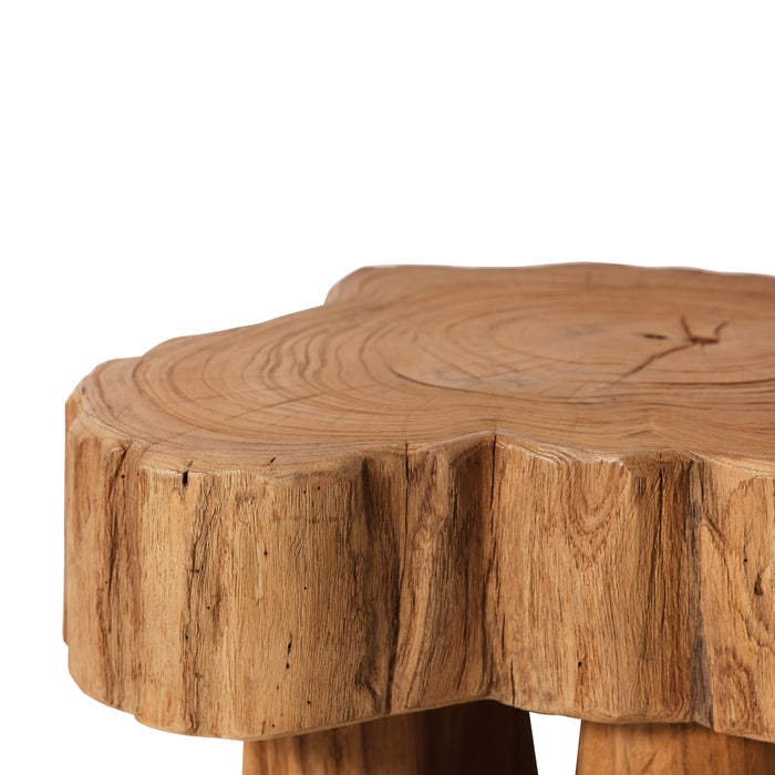 HKliving Log Wooden Kruk - Teak