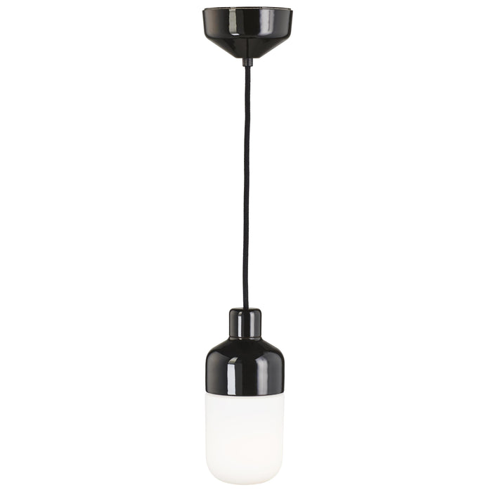 Ifö Electric Ohm hanglamp 100|215 opaal glas IP44 Zwart